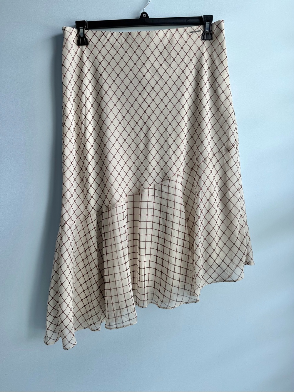 Calvin Klein Women's Printed Chiffon Midi Skirt Size Large